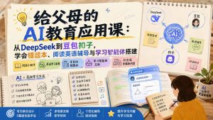 给父母的AI教育应用课:从DeepSeek到豆包扣子,学会错题本、阅读英语辅导与学习智能体搭建-网创资源站