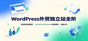 WordPress外贸独立站全阶:域名服务器搭建,AstraPro+Elementor模板建站与询盘询盘SEO-网创资源站