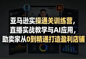 亚马逊实操通关训练营,直播实战教学与AI应用,助卖家从0到精通打造盈利店铺(更新8月17日)-网创资源站