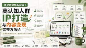 商业社会化知识库｜高认知人群IP打造与内容变现完整方法论【文档】-网创资源站