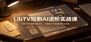 LibTV短剧AI进阶实战课:角色场景道具全套设定,分镜提示词搭建完整工作流-网创资源站