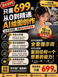 抖音10W粉丝博主的AI绘图教学，从0到精通AI绘图创作，从不会作图到能独立创作变现-网创资源站