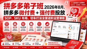 Ay干多多‑拼多多弟子班2026年8月，拼多多微付费+强付费投放SOP、SKU布局、切车打法全套进阶运营课程-网创资源站