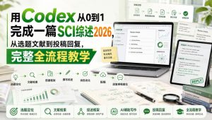 用Codex从0到1完成一篇SCI综述2026,从选题文献到投稿回复,完整全流程教学-网创资源站
