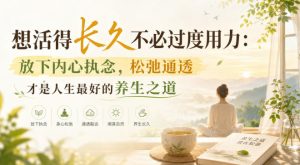 付费文章:想活得长久不必过度用力:放下内心执念,松弛通透才是人生最好的养生之道-网创资源站