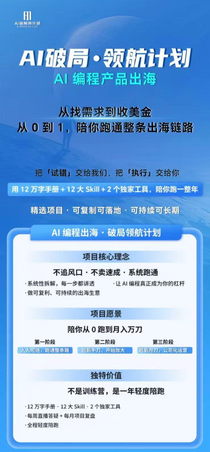 图片[1]-AI编程产品出海领航计划-更新：12万字手册+12大Skill+2个独家工具，从找需求到上线收美金跑通全链路-网创资源站