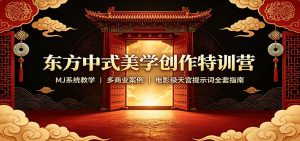 东方中式美学创作特训营:MJ系统教学,多商业案例,电影级天宫提示词全套指南-网创资源站