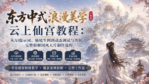 东方中式浪漫美学云上仙宫教程:从AI提示词、仙境生图到动态调试与剪辑,完整拆解国风大片制作流程-网创资源站