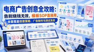 电商广告创意全攻略：告别烧钱无效，模板SOP直接用，全面覆盖创意策略、广告制作与测试系统【原创双语字幕】-网创资源站