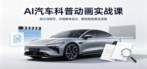 AI汽车科普动画实战课:提示词编写,分镜脚本设计,解说短视频全流程-网创资源站