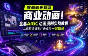 零基础也能做商业动画!全套AIGC动画漫剧实战教程,从底层逻辑到广告成片一键精通(更新0905)-网创资源站