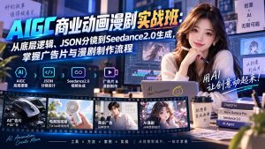AIGC商业动画漫剧实战班-更新:从底层逻辑、JSON分镜到Seedance2.0生成,掌握广告片与漫剧制作流程-网创资源站