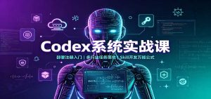 Codex系统实战课:部署注册入门,多行业任务落地,Skill开发万能公式-网创资源站