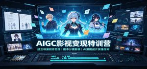 AIGC影视变现特训营:建立导演创作思维,剧本分镜剪辑,AI漫剧成片实操指南-网创资源站