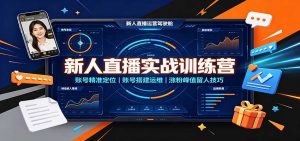 新人直播实战训练营:账号精准定位,账号搭建运维,涨粉峰值留人技巧-网创资源站