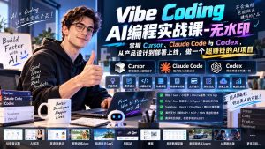 Vibe Coding AI编程实战课-无水印：掌握Cursor、Claude Code与Codex，从产品设计到部署上线，做一个超赚钱的AI项目-网创资源站