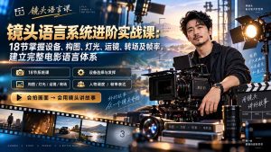 镜头语言系统进阶实战课：18节掌握设备、构图、灯光、运镜、转场及帧率，建立完整电影语言体系-网创资源站