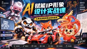 AI赋能IP形象设计实战课-无水印:Midjourney+Stable Diffusion+PS精修,从角色草图到商业视觉落地-网创资源站