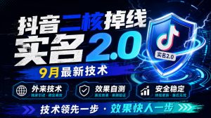 抖音二核掉线十名2.0，9月最新技术，外来技术，效果自测-网创资源站