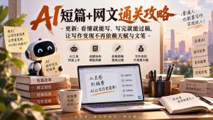 AI短篇+网文通关攻略-更新0921:看懂就能写、写完就能过稿,让写作变现不再依赖天赋与文笔-网创资源站