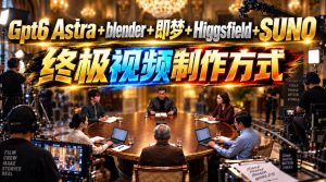 GPT-6 Astra+Blender+即梦+Higgsfield+Suno=终极视频制作方式!-网创资源站