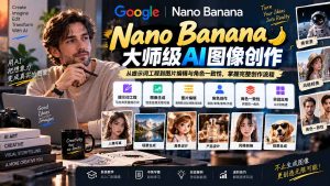 【无水印】Nano Banana大师级AI图像实战课：从提示词工程到图片编辑与角色一致性，掌握完整创作流程-网创资源站