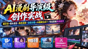 AI漫剧导演级创作实战：提示词+镜头语言+角色场景+动态分镜+AI视频生成+专业剪辑系统教学-网创资源站