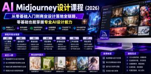 AI Midjourney设计课程(2026)，从零基础入门到商业设计落地全链路，零基础也能掌握专业AI设计能力(更新1007)-网创资源站