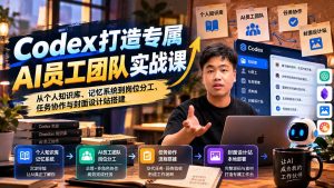 【无水印】Codex打造专属AI员工团队实战课:从个人知识库、记忆系统到岗位分工、任务协作与封面设计站搭建-网创资源站