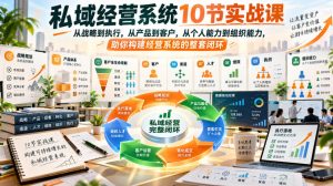 私域经营系统10节实战课,从战略到执行,从产品到客户,从个人能力到组织能力,助你构建经营系统的整套闭环-网创资源站