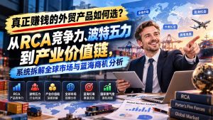 真正赚钱的外贸B2B产品如何选?从RCA竞争力、波特五力到产业价值链,系统拆解全球市场与蓝海商机分析-网创资源站