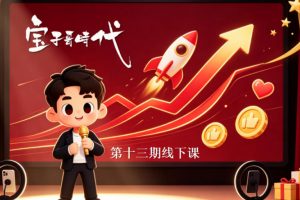 宝子哥抖音直播第13期VIP线下课9月5-6日，26年最值得看的直播课程，快速突破直播间流量瓶颈，打造高效起号闭环-网创资源站