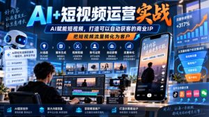 AI+短视频运营实战，AI赋能短视频，打造可以自动获客的商业IP，把短视频流量转化为客户-网创资源站