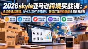 skyla亚马逊跨境实战课-更新1019：全品类选品逻辑｜SP/SB/SD广告精细化｜新品打爆旺季爆单全套运营教程-网创资源站