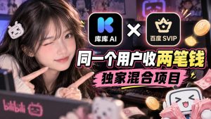 库库AI×百度SVIP：同一个用户收两笔钱，独家混合项目-网创资源站