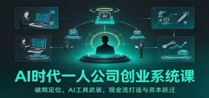 AI时代一人公司创业系统课：破局定位，AI工具武装，现金流打造与资本跃迁-网创资源站
