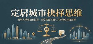 定居城市抉择思维：拆解大城市独有福利，医疗教育交通人文等维度深度剖析-网创资源站