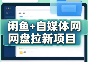 力辛电商·闲鱼+自媒体网盘拉新项目-网创资源站