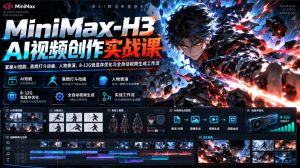 MiniMax-H3 AI视频创作实战课,掌握AI短剧、高燃打斗动画、人物表演、8-12G低显存优化与全自动视频生成工作流-网创资源站