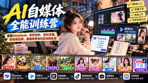【无水印】AI+自媒体全能训练营:涵盖DeepSeek、即梦创作、剪映剪辑、短视频运营、直播带货与抖店电商实战-网创资源站
