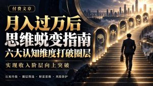 付费文章:月入过万后思维蜕变指南,六大认知维度打破圈层,实现收入阶层向上突破-网创资源站