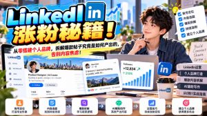 LinkedIn涨粉秘籍!从零搭建个人品牌,拆解爆款帖子究竟是如何产出的,告别内容焦虑!【原创双语字幕】-网创资源站