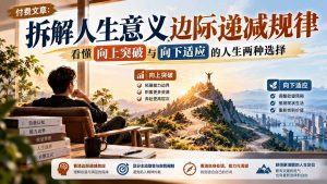付费文章：拆解人生意义边际递减规律，看懂向上突破与向下适应的人生两种选择-网创资源站